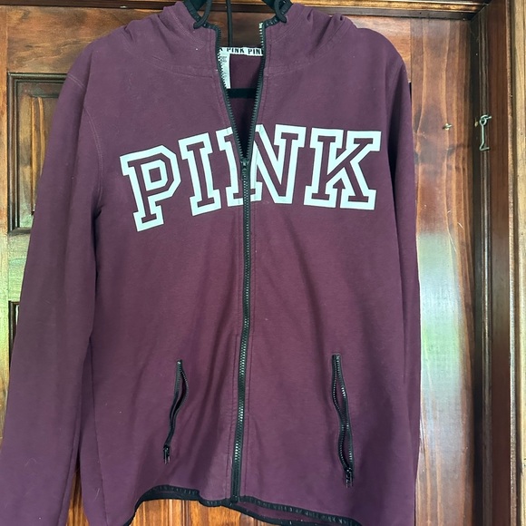 PINK Victoria's Secret Maroon Hoodie - Picture 1 of 3